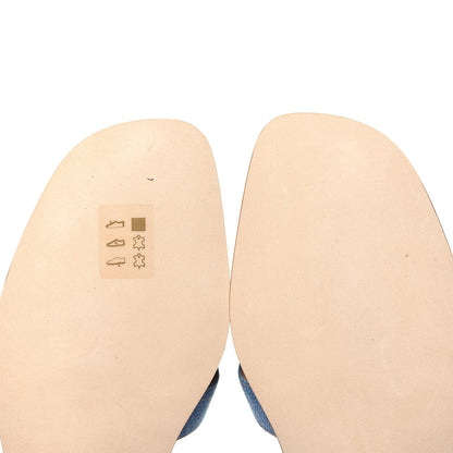 Hermes Denim Canvas Oran Sandals 41 Bleu Clair 11 of 12