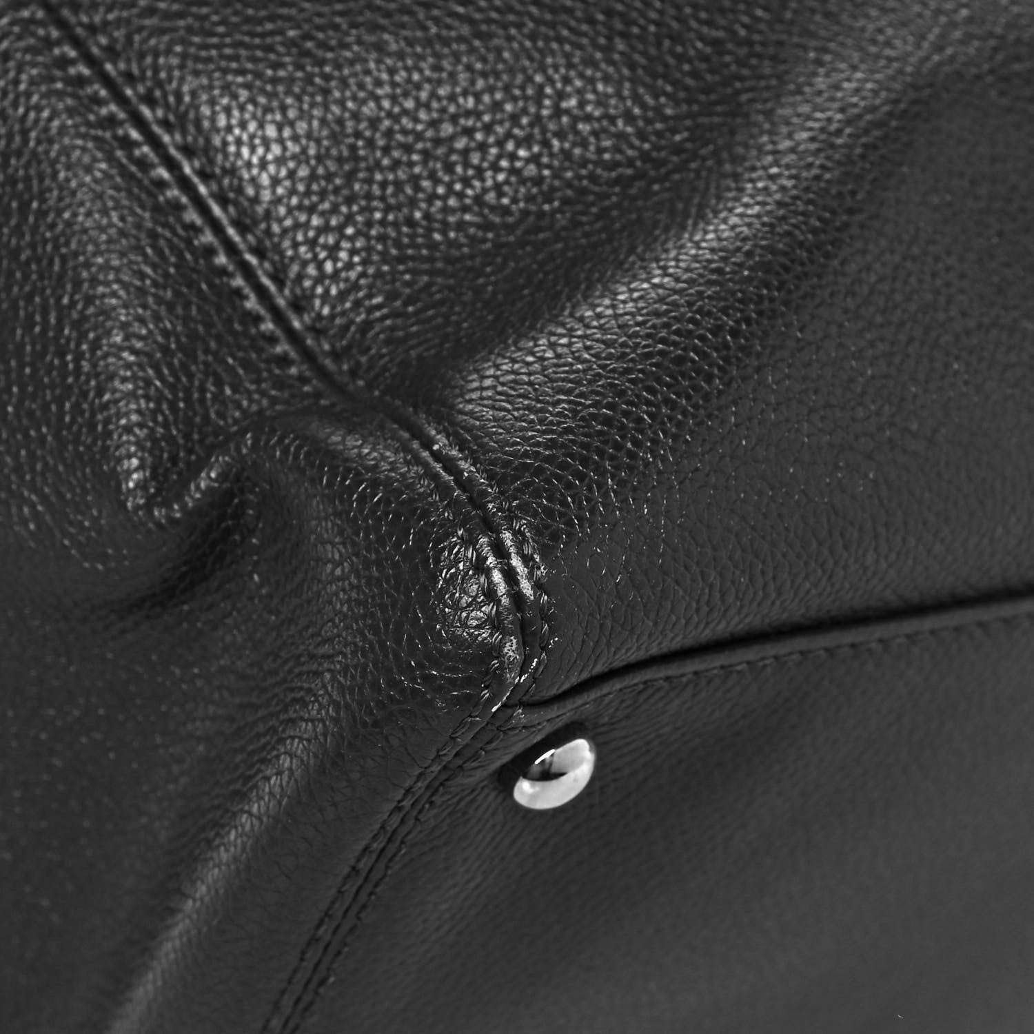 Chanel Calfskin Cerf Executive Shopper Tote Anthracite 9 of 13