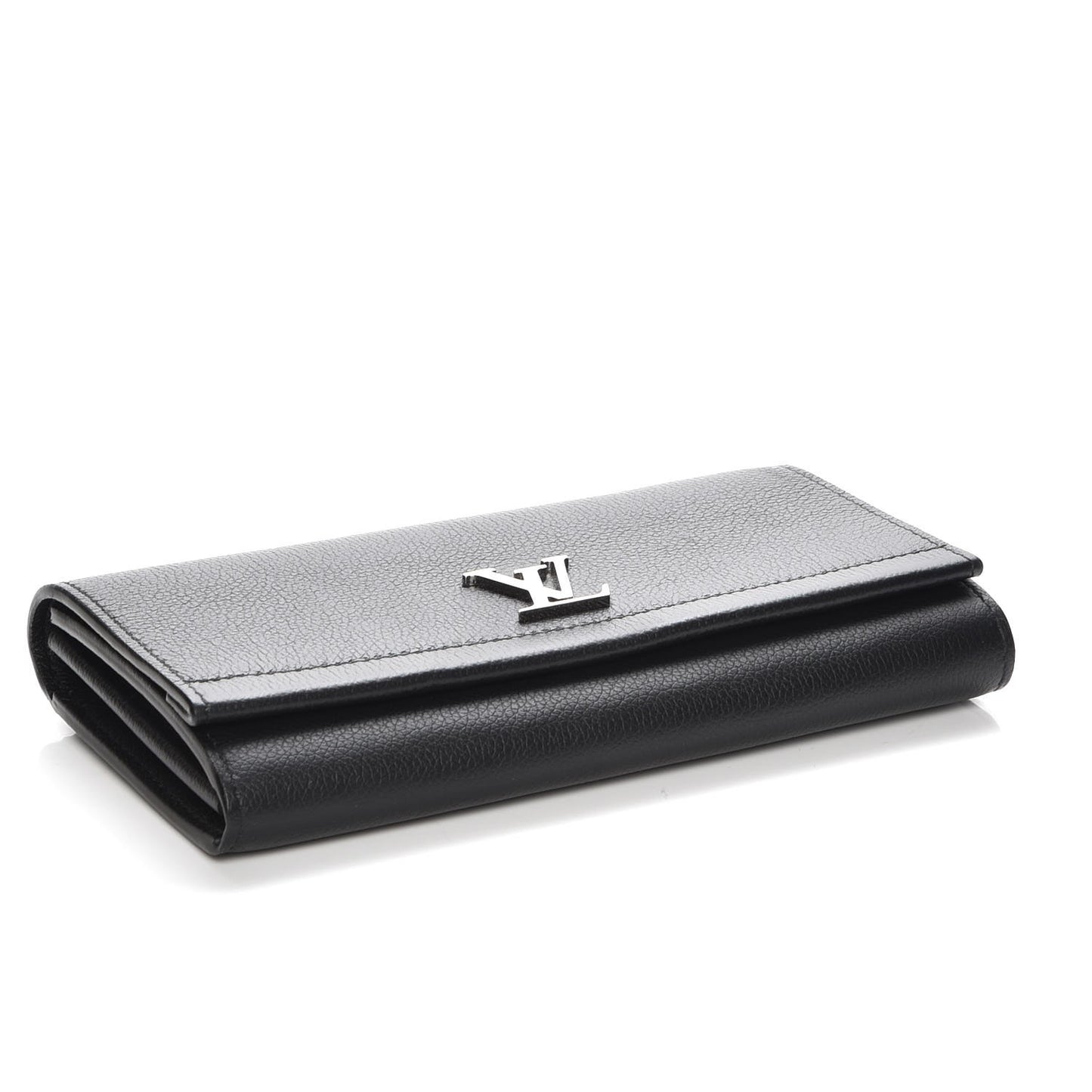 Calfskin Lockme II Wallet Black