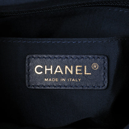 Chanel Calfskin Chevron Quilted Small Urban Spirit Backpack Navy 6 of 7