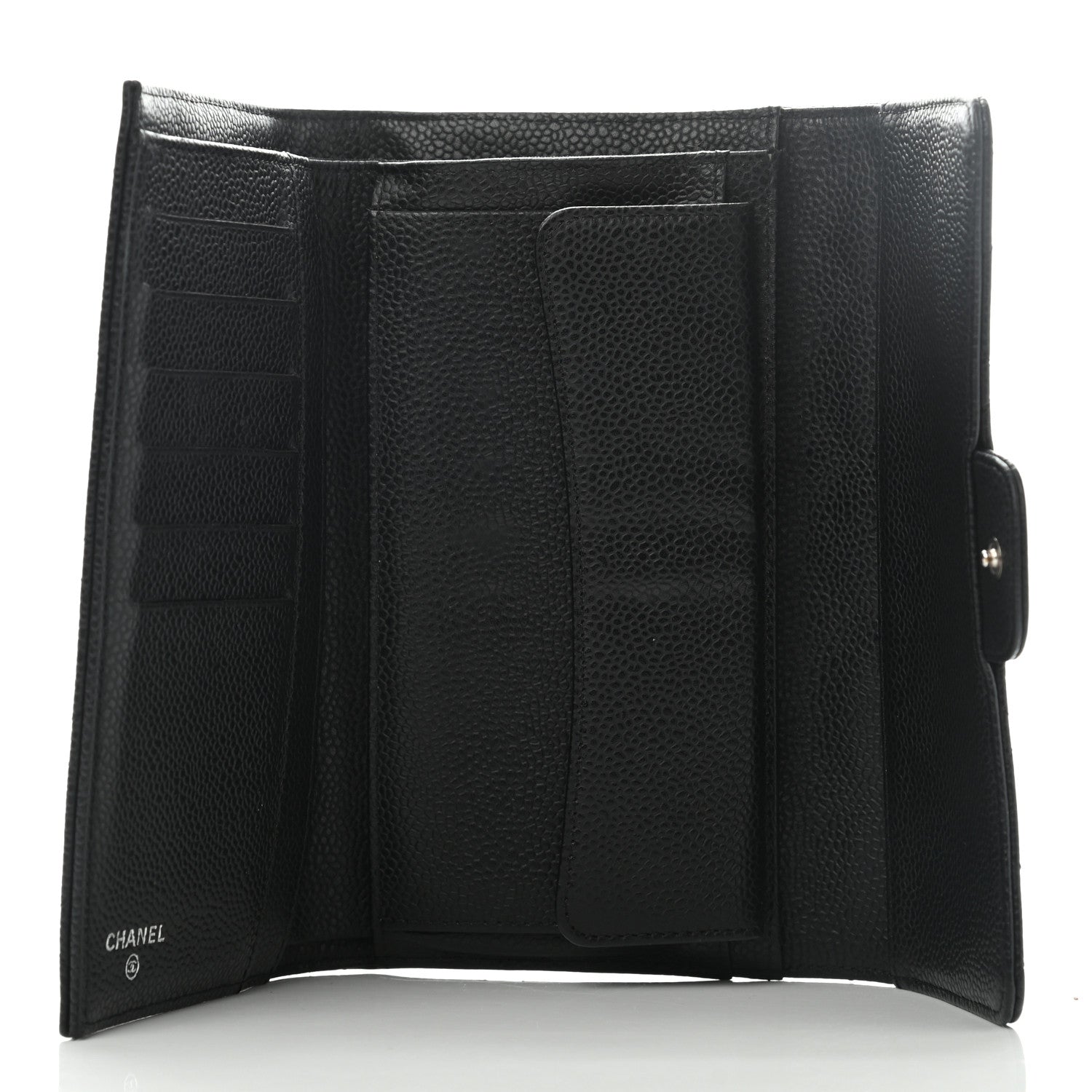 Chanel Caviar Quilted Long Flap Wallet Black 5 of 10