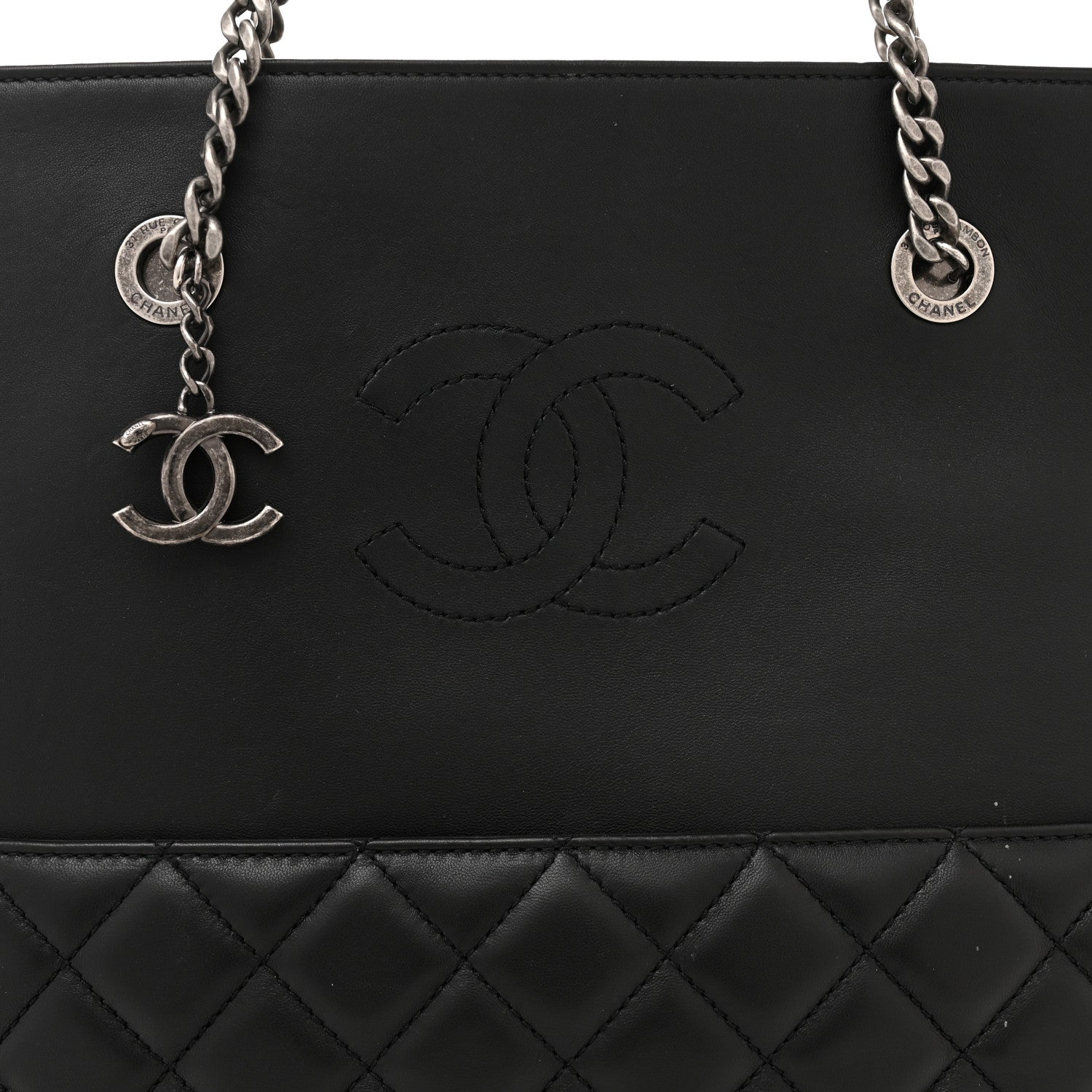 Chanel Caviar Quilted Urban Delight Tote Black Beige 8 of 13