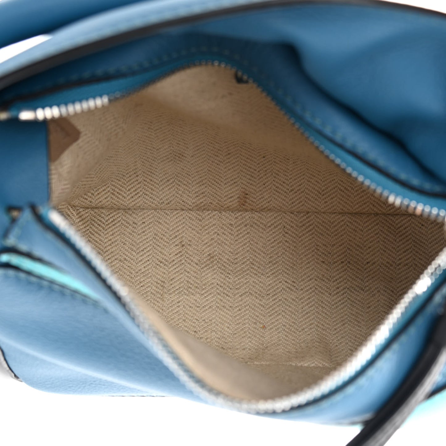 Calfskin Mini Puzzle Bag Dark Lagoon Black