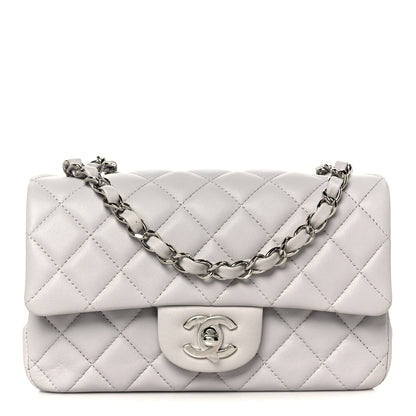 Chanel Lambskin Quilted Mini Rectangular Flap Grey 1 of 11