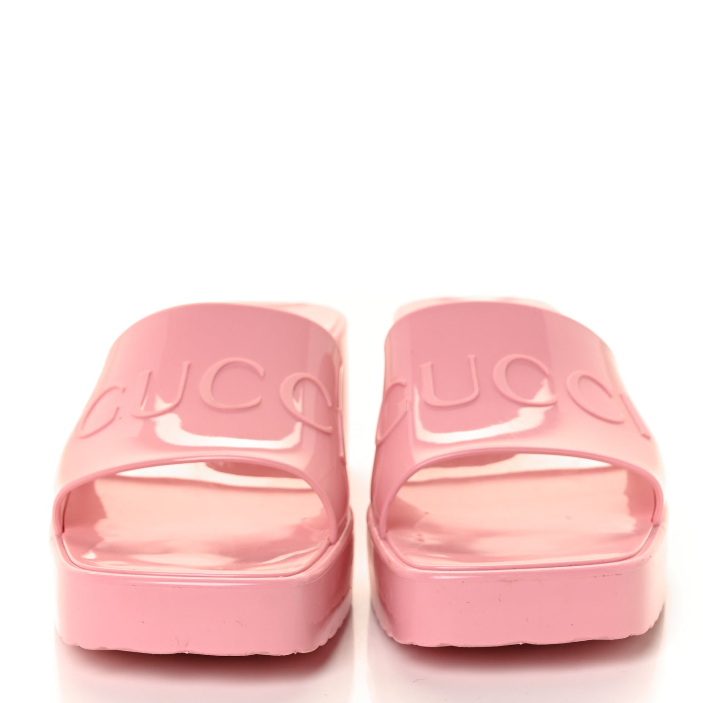 Rubber Gucci Logo Womens Platform 20/60mm Slide Sandals 37 Wild Rose