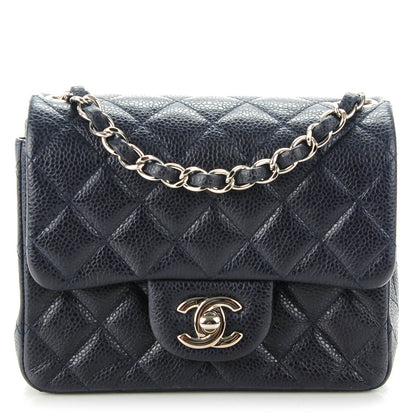 Chanel Caviar Quilted Mini Square Flap Navy 1 of 8