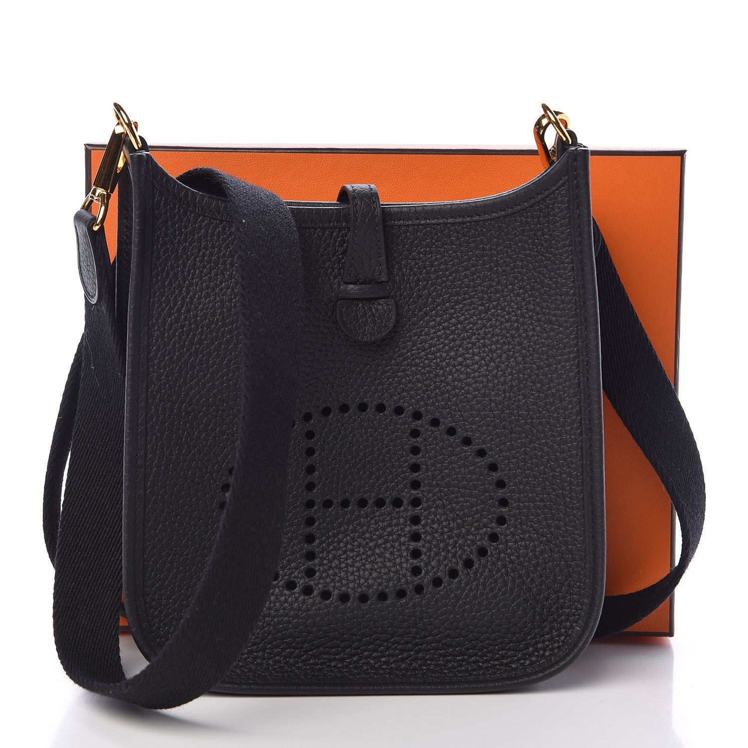 Hermes Taurillon Clemence Evelyne TPM Black 11 of 11