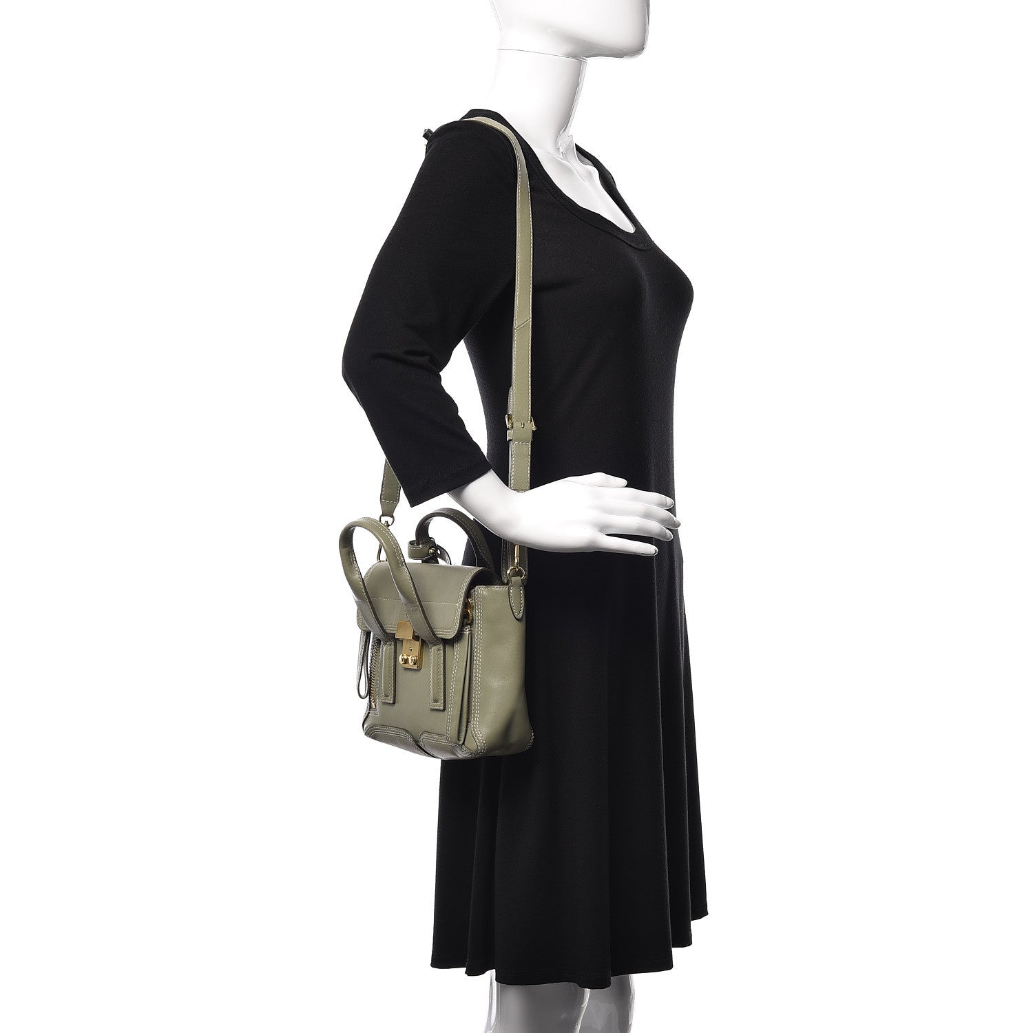 3.1 Phillip Lim 3.1 Calfskin Mini Pashli Satchel Sage 2 of 12