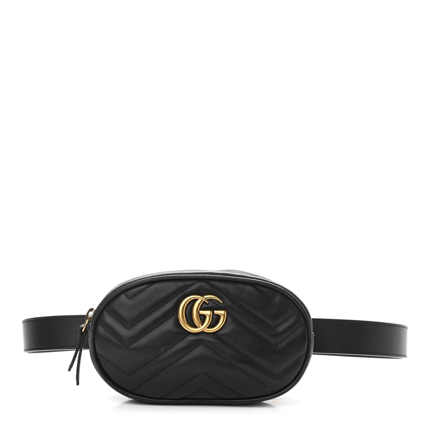 Calfskin Matelasse GG Marmont Belt Bag 95 38 Black