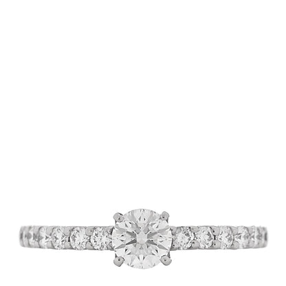 Parker & West by FASHIONPHILE Platinum Diamond .37ct Round Cut Solitaire Half Eternity Engagement Ring  49 5 1 of 9
