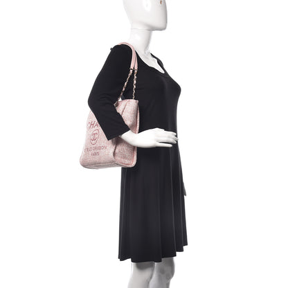 Chanel Woven Straw Raffia Mini Deauville Tote Pink 2 of 9