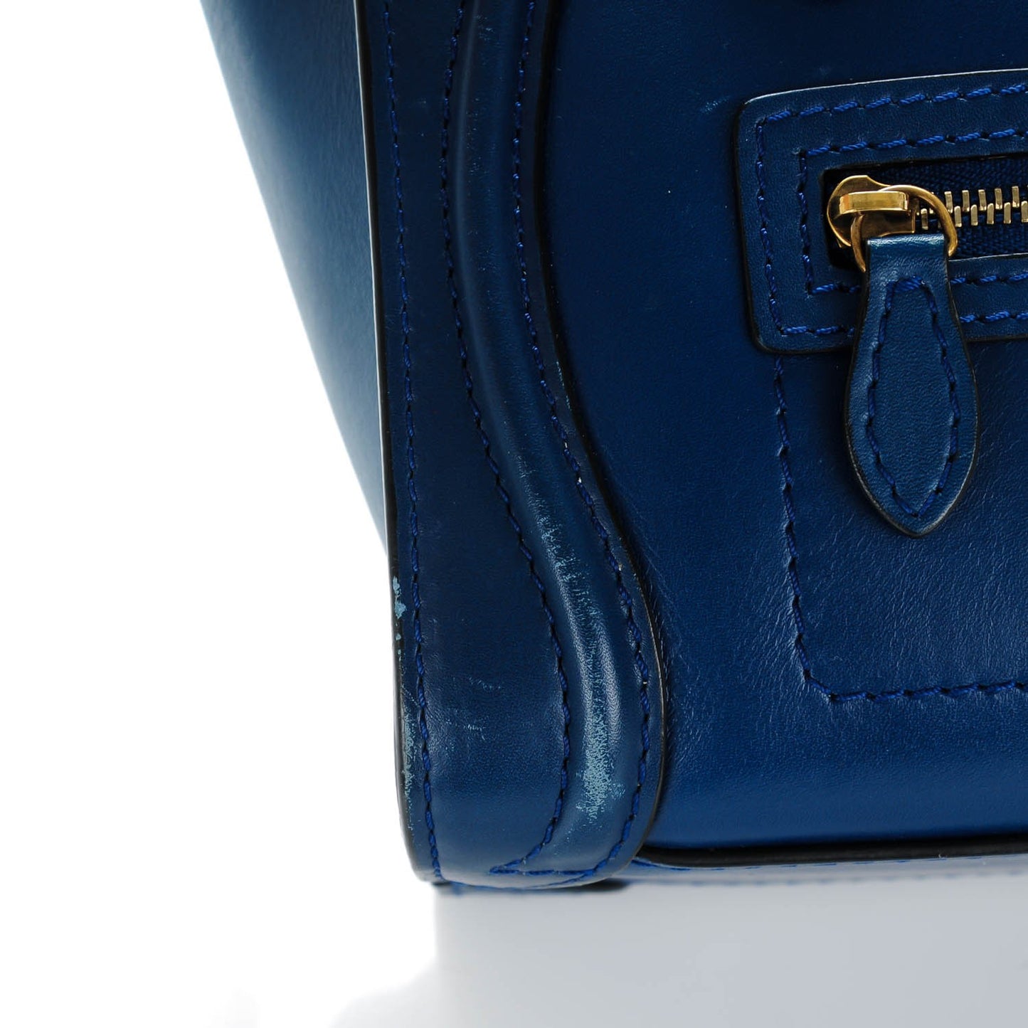 Smooth Calfskin Nano Luggage Ocean Blue