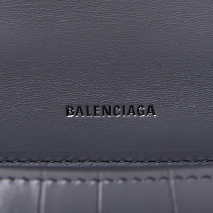 Balenciaga Shiny Calfskin Crocodile Embossed Small Hourglass Top Handle Bag Balenciaga Grey 4 of 4