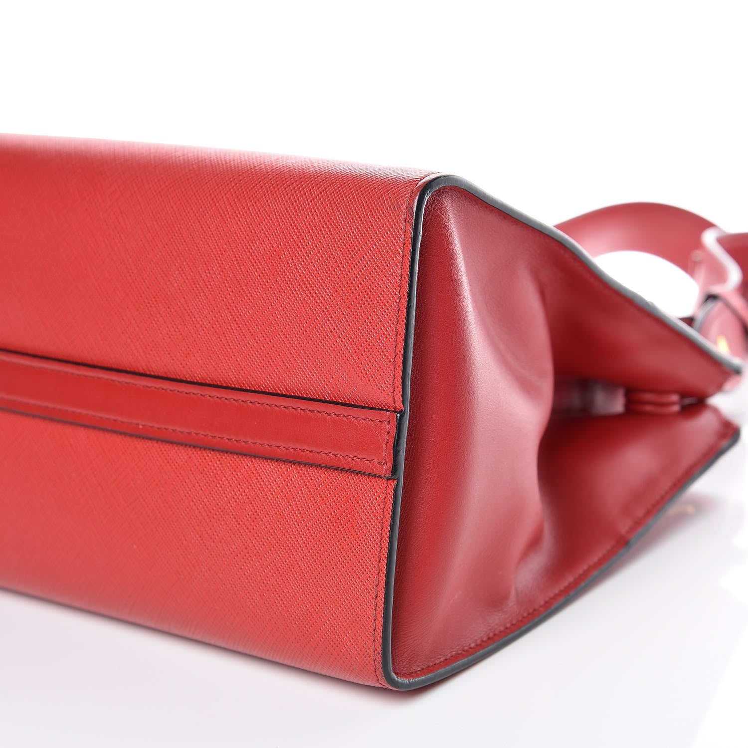 Prada Saffiano City Calfskin Small Esplanade Tote Rosso 7 of 22