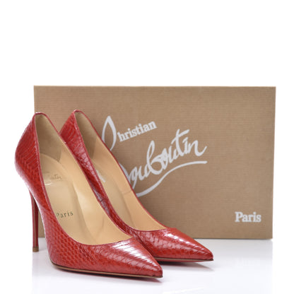 Christian Louboutin Watersnake Decollete 554 100 Pumps 36 Red 11 of 12