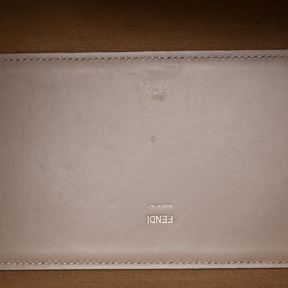 Fendi Vitello King Plexiglass Logo Embossed Medium Fendi Sunshine Shopper Tote Tortora 11 of 11