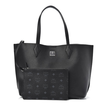 MCM Grained Calfskin Medium Yris Shopper Tote Black 1 of 7
