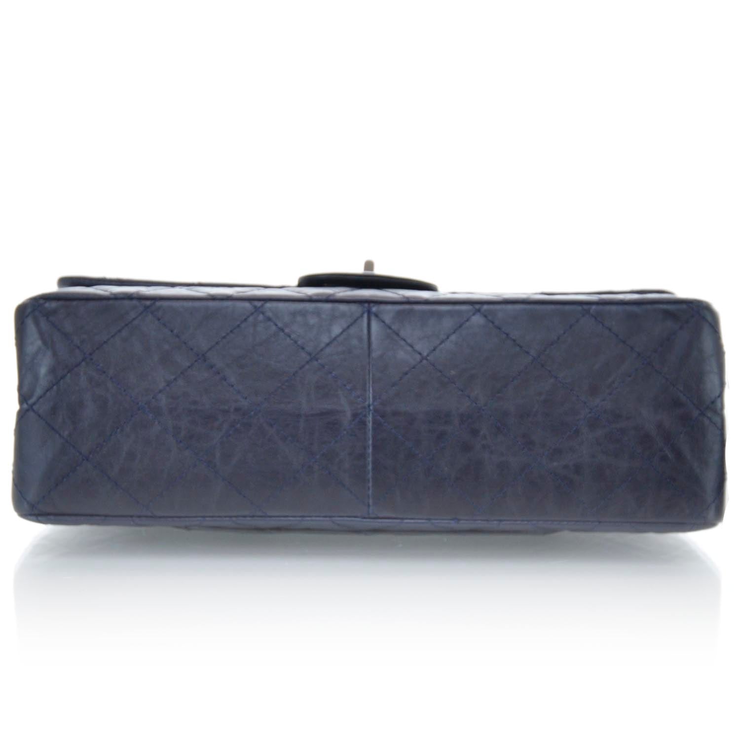 Chanel Aged Calfskin 2.55 Reissue 227 Flap Navy 6 of 9