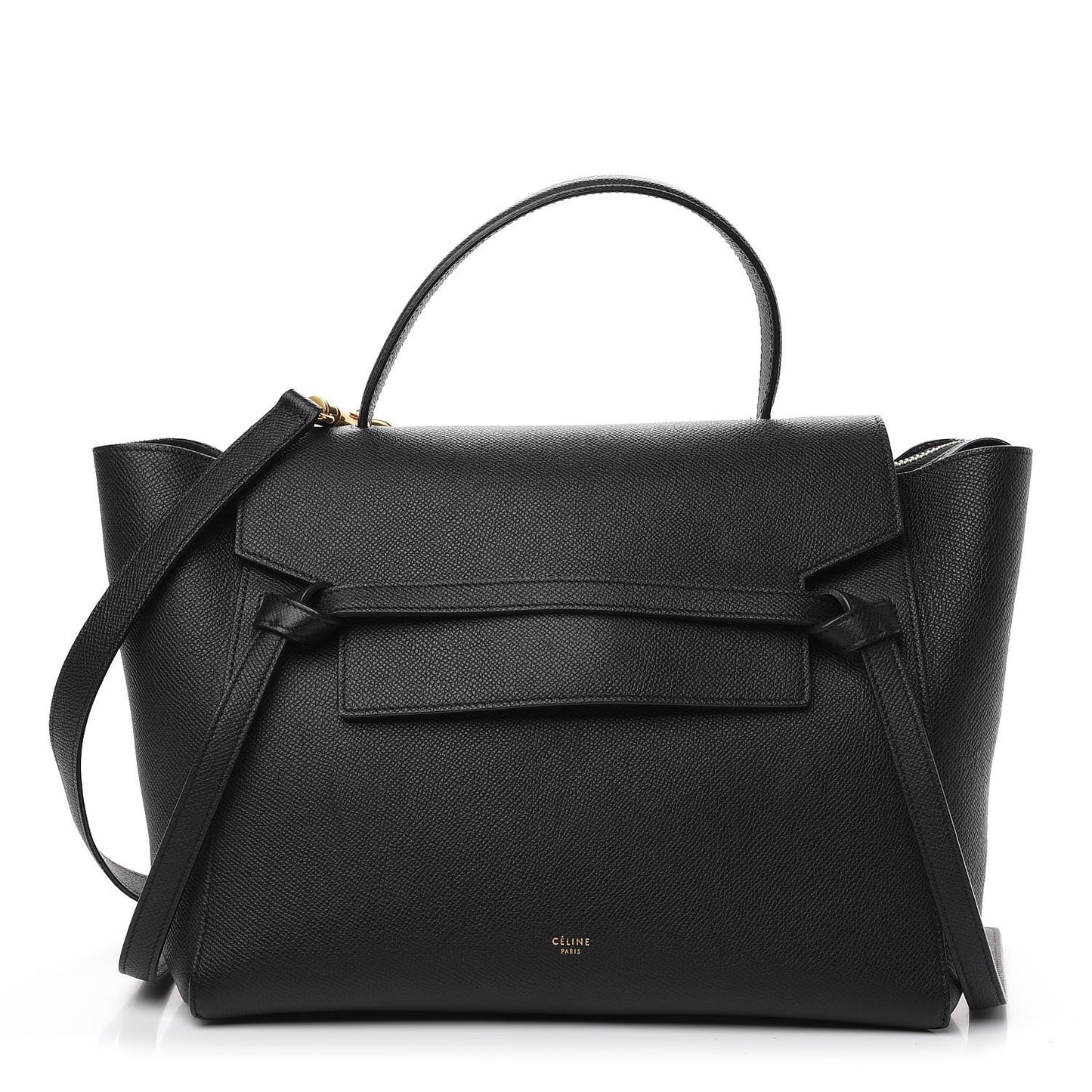 Grained Calfskin Mini Belt Bag Black