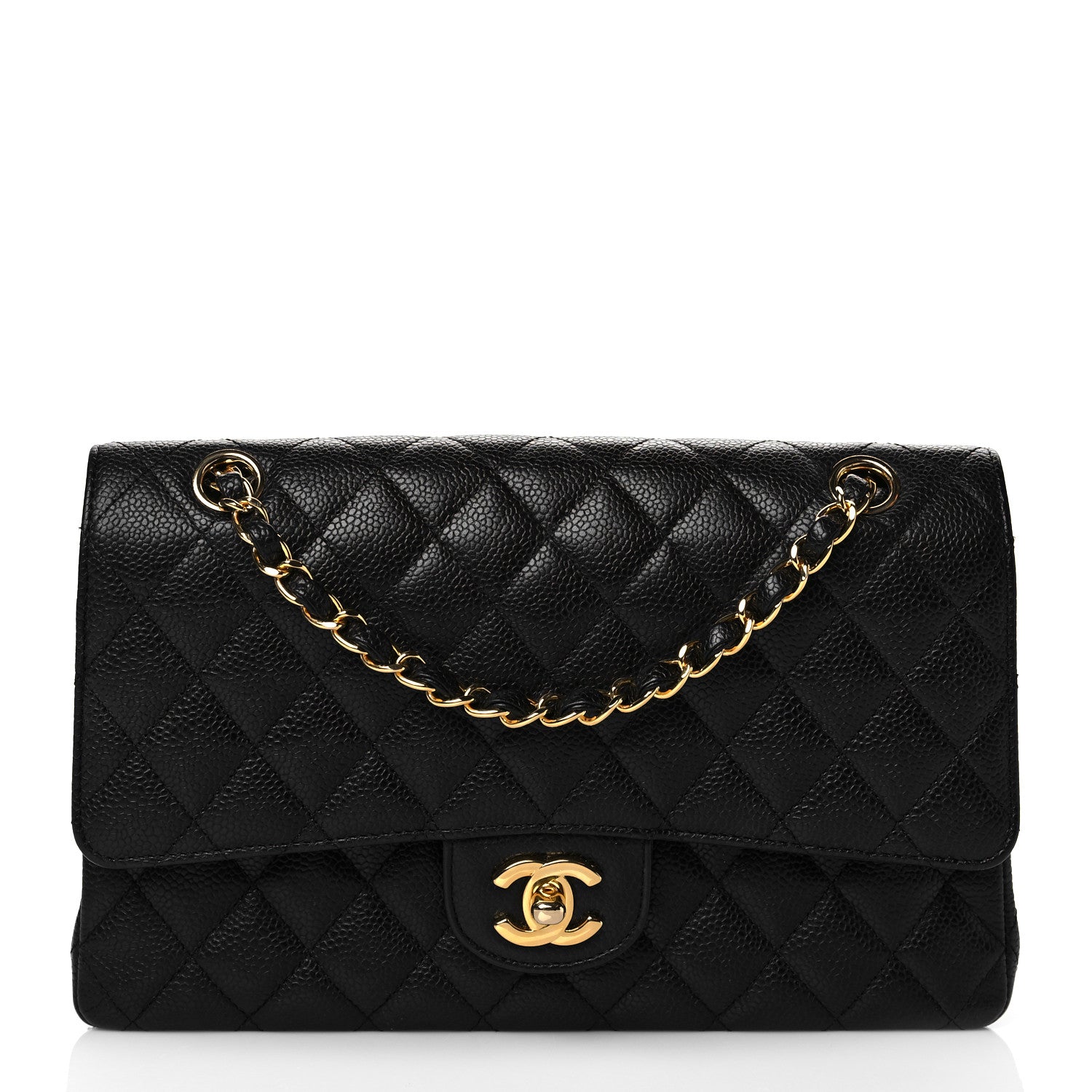Chanel Caviar Quilted Medium Double Flap Black 1 of 9