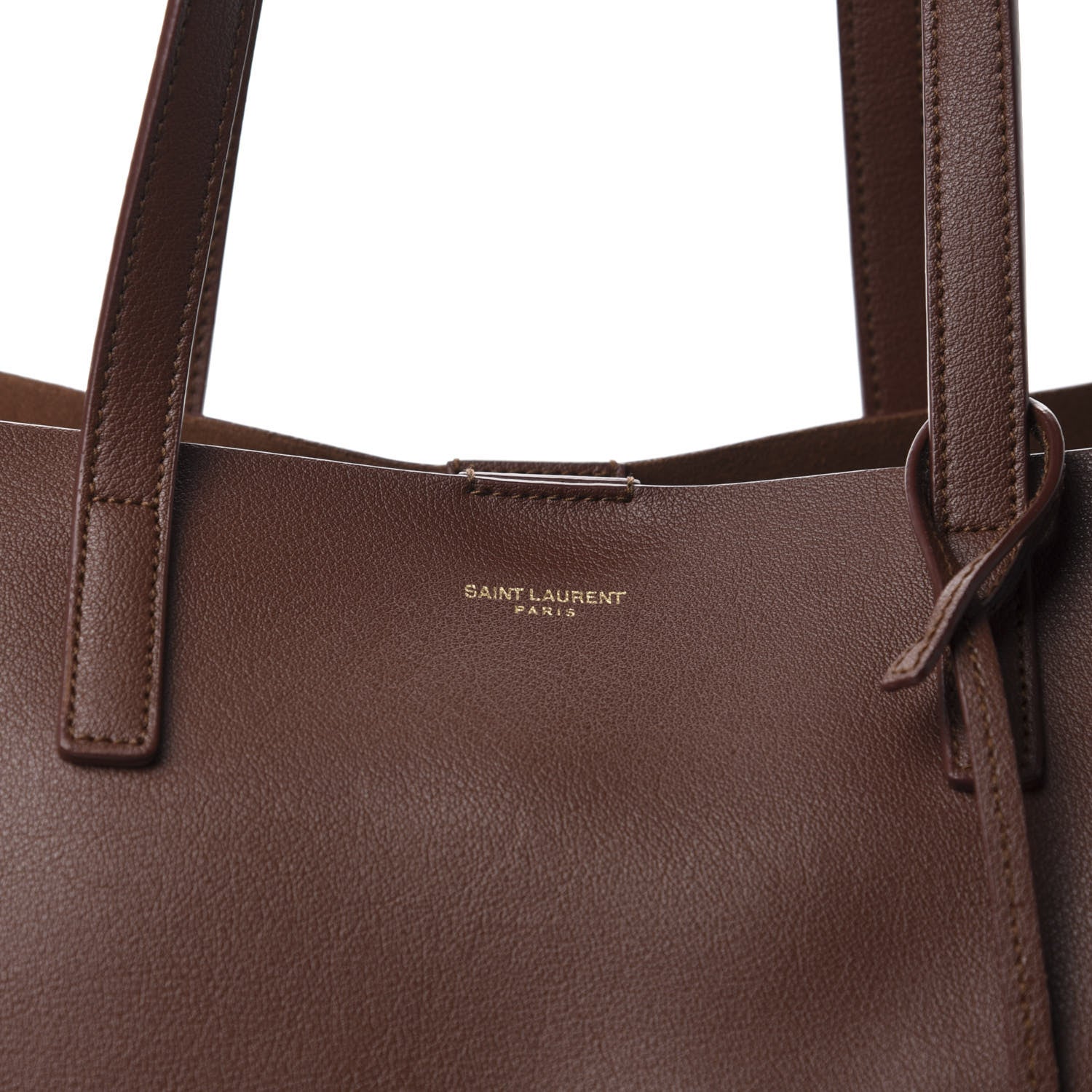 Saint Laurent Calfskin Large Shopping Tote Old Brandy 10 of 10