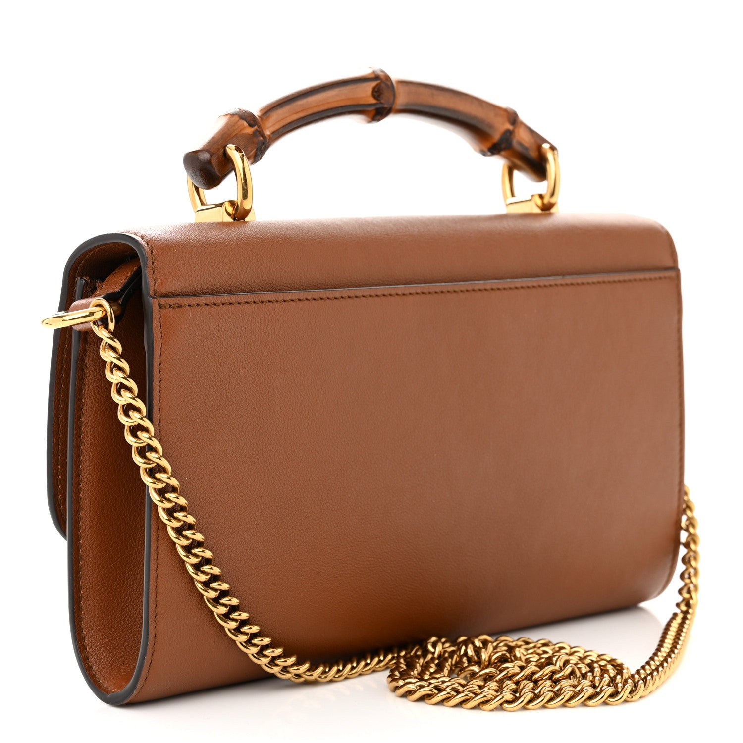 Gucci Wonka Grain Calfskin Mini Diana Bamboo Top Handle Shoulder Bag Cuir 3 of 10