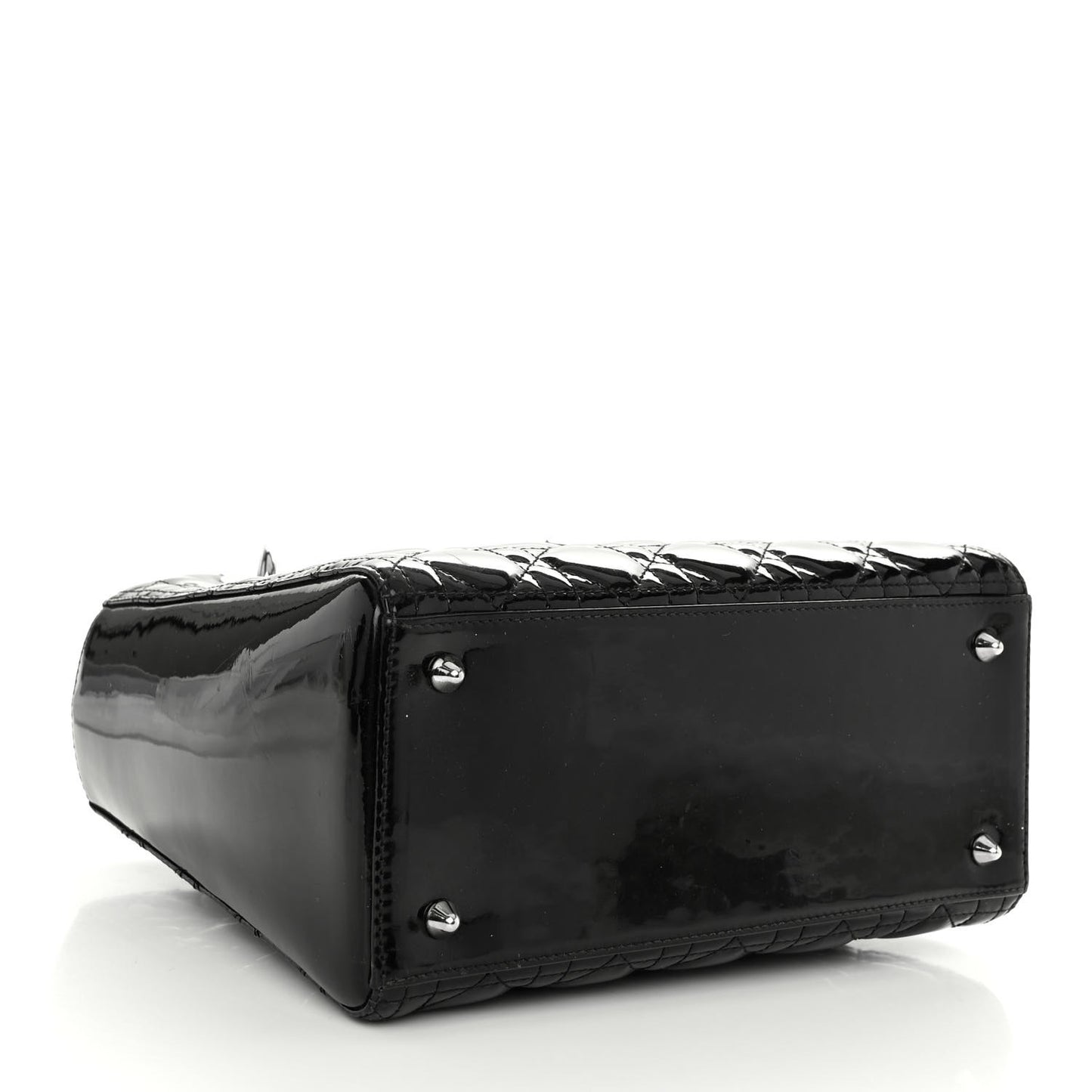 Patent Cannage Medium Lady Dior Black