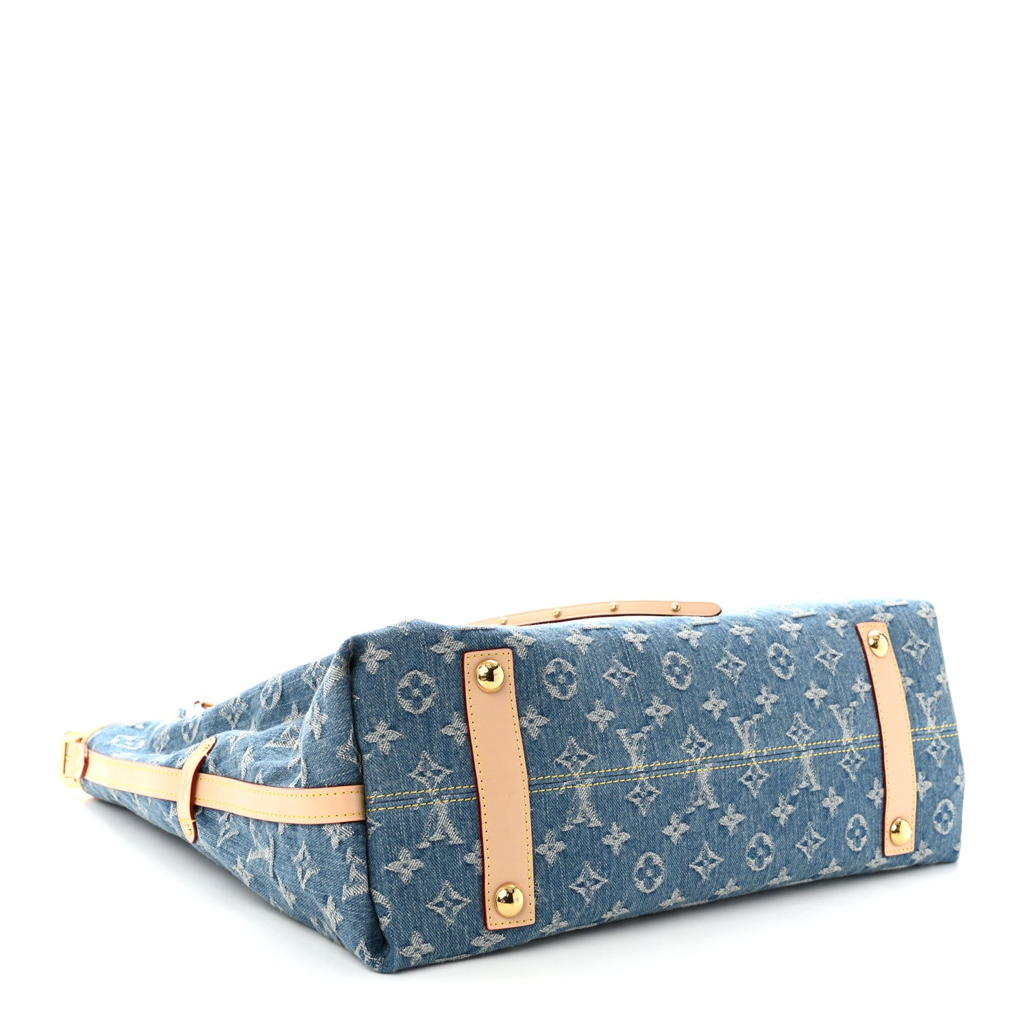 Louis Vuitton Monogram Denim CarryAll MM Blue 5 of 10