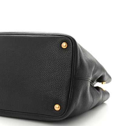 Prada Vitello Daino Tote Black 11 of 12