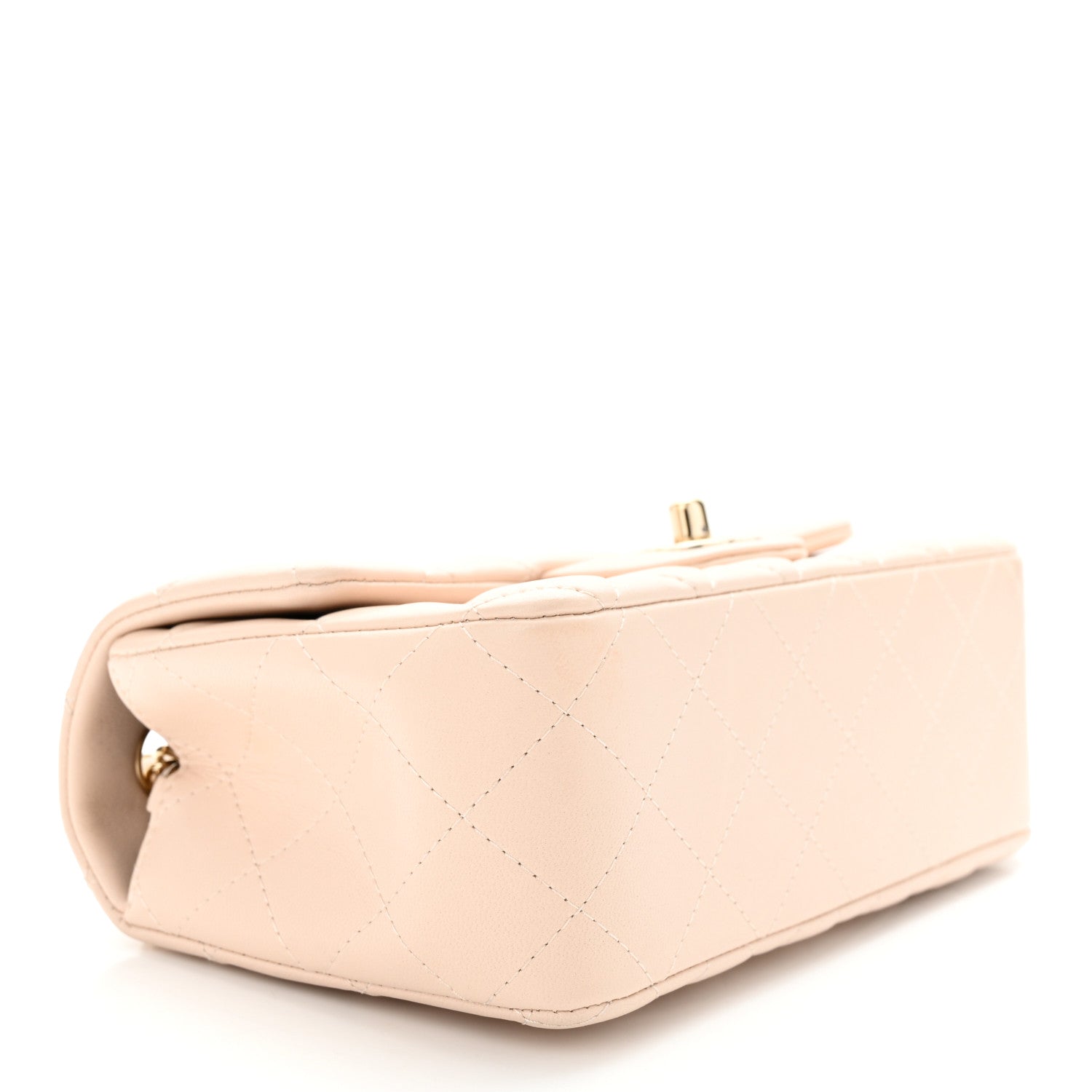 Chanel Lambskin Quilted Mini Rectangular Flap Light Beige 4 of 11