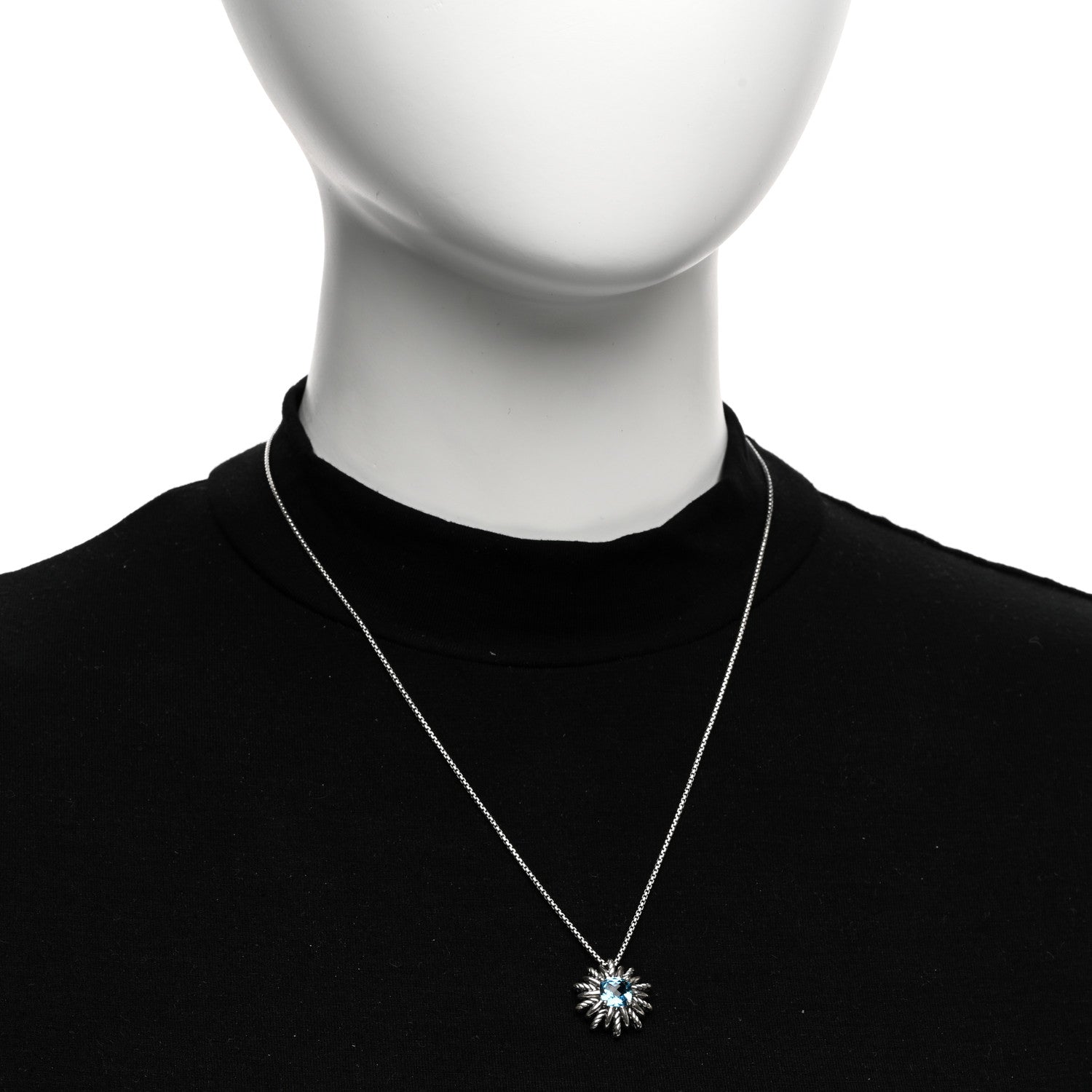 David Yurman DAVID YURMAN Sterling Silver Blue Topaz Starburst Pendant Necklace 2 of 4