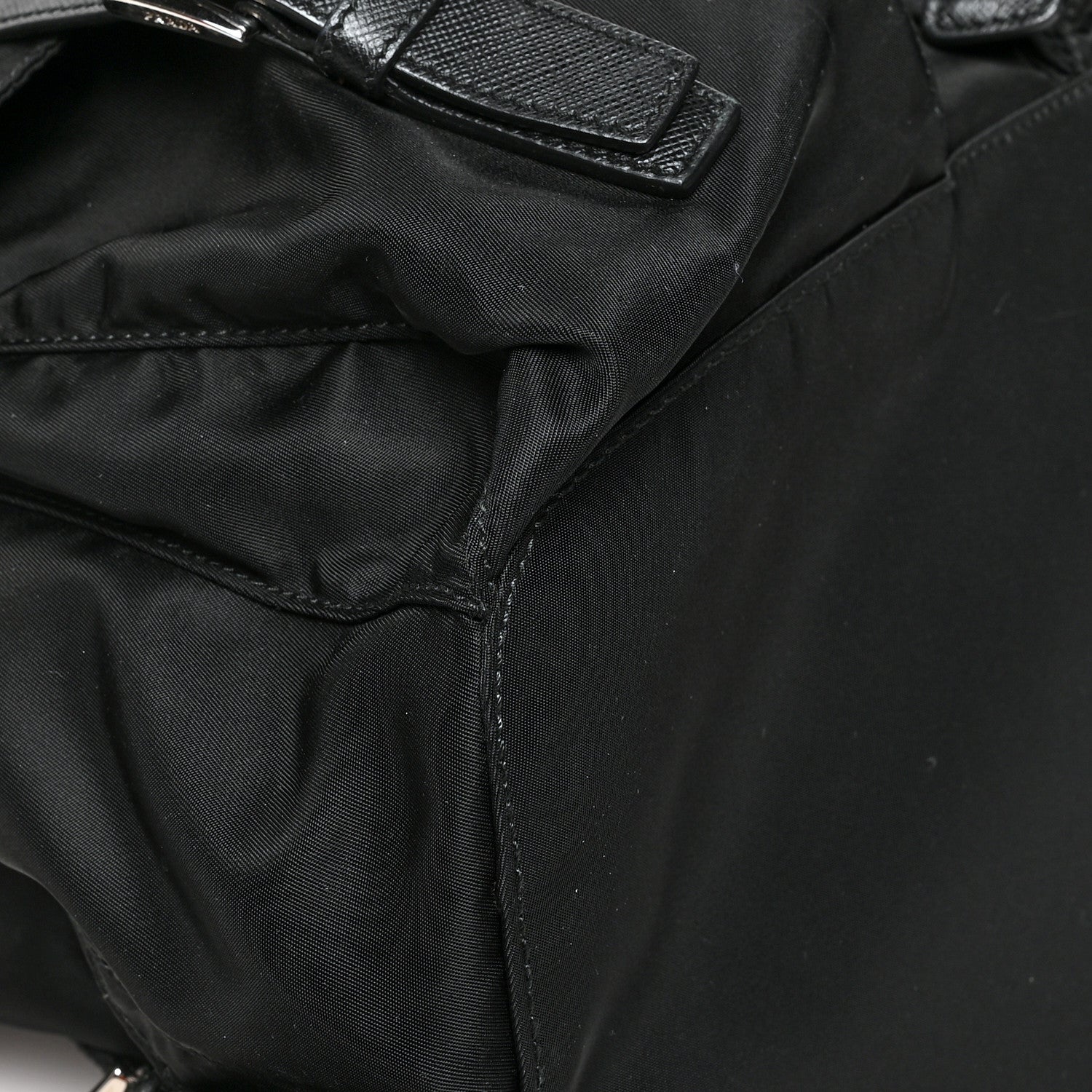 Prada Tessuto Nylon Saffiano Medium Backpack Black 7 of 10