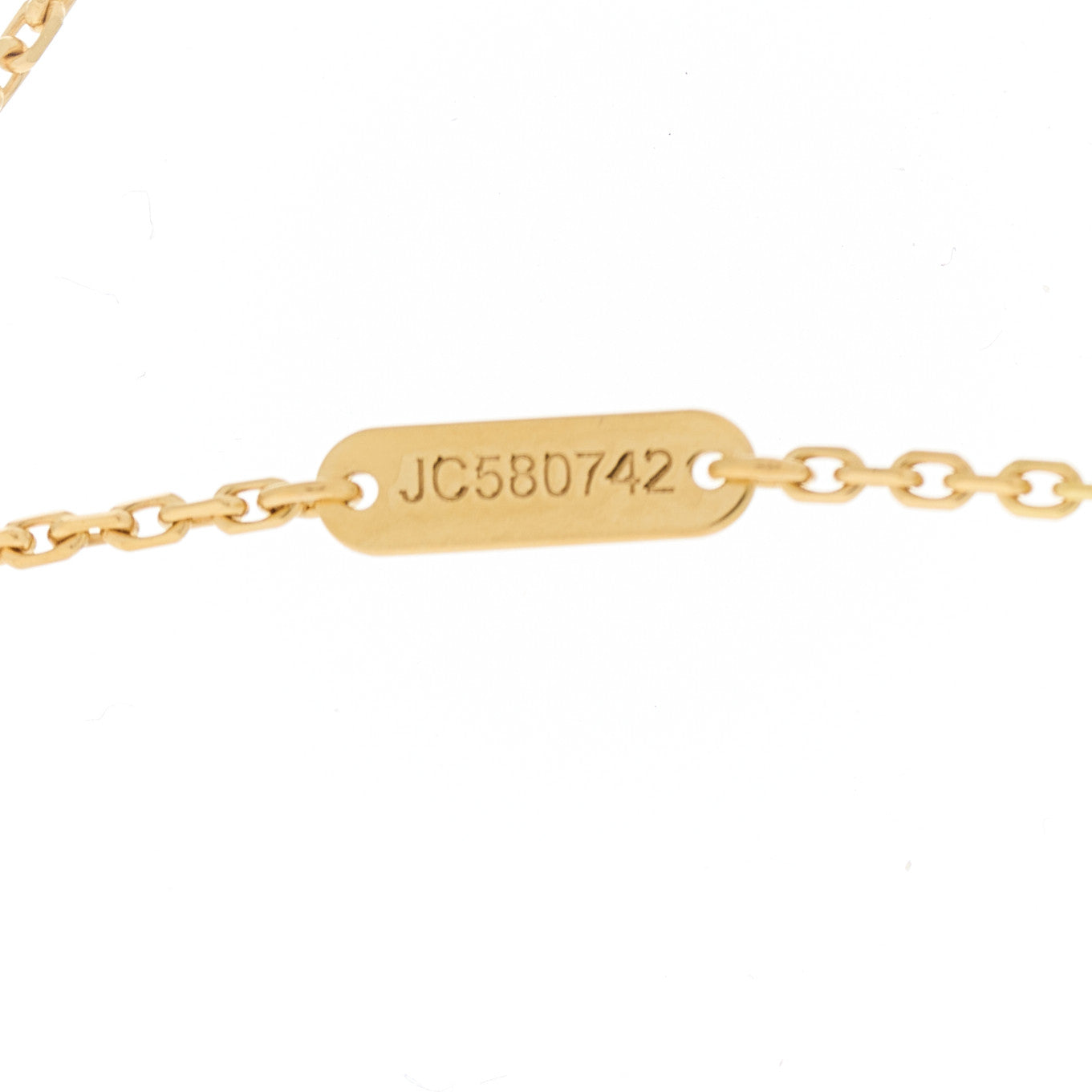 Van Cleef & Arpels 18K Yellow Gold Mother of Pearl Vintage Alhambra Pendant Necklace 5 of 6