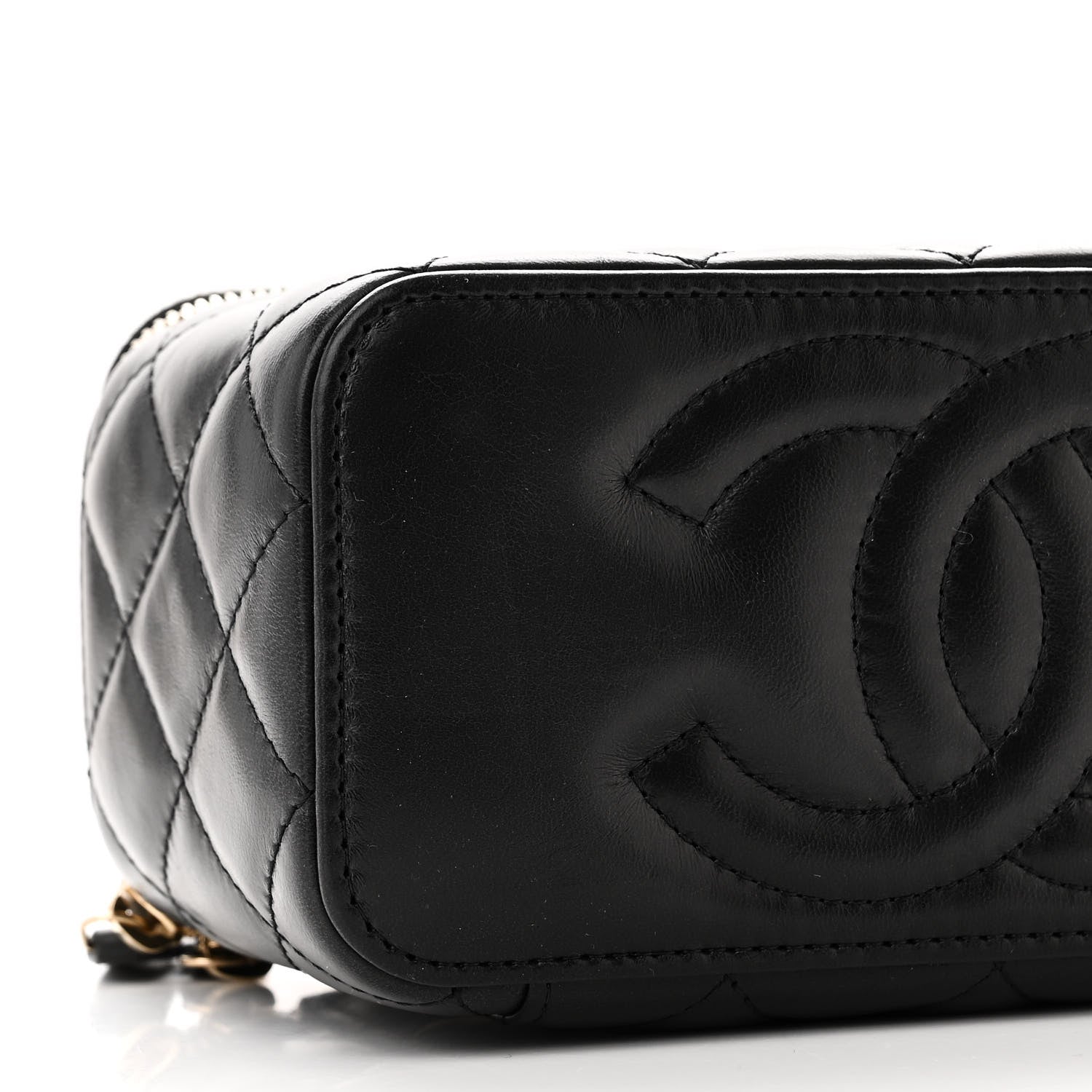 Chanel Lambskin Quilted Small Pillow Crush Vanity Case With Chain Black 9 of 10