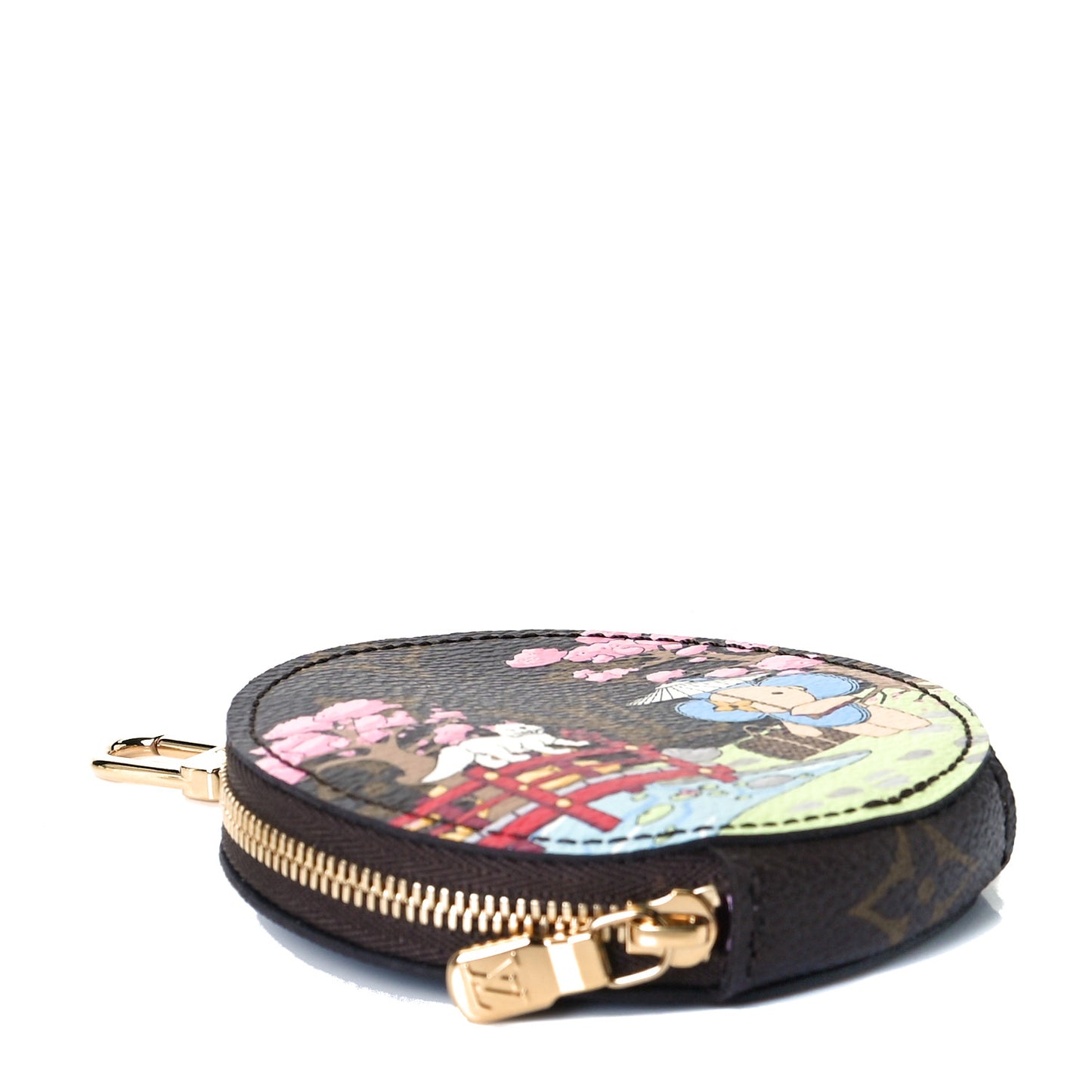 Monogram 2021 Christmas Animation Japanese Garden Round Coin Purse Wisteria Pink