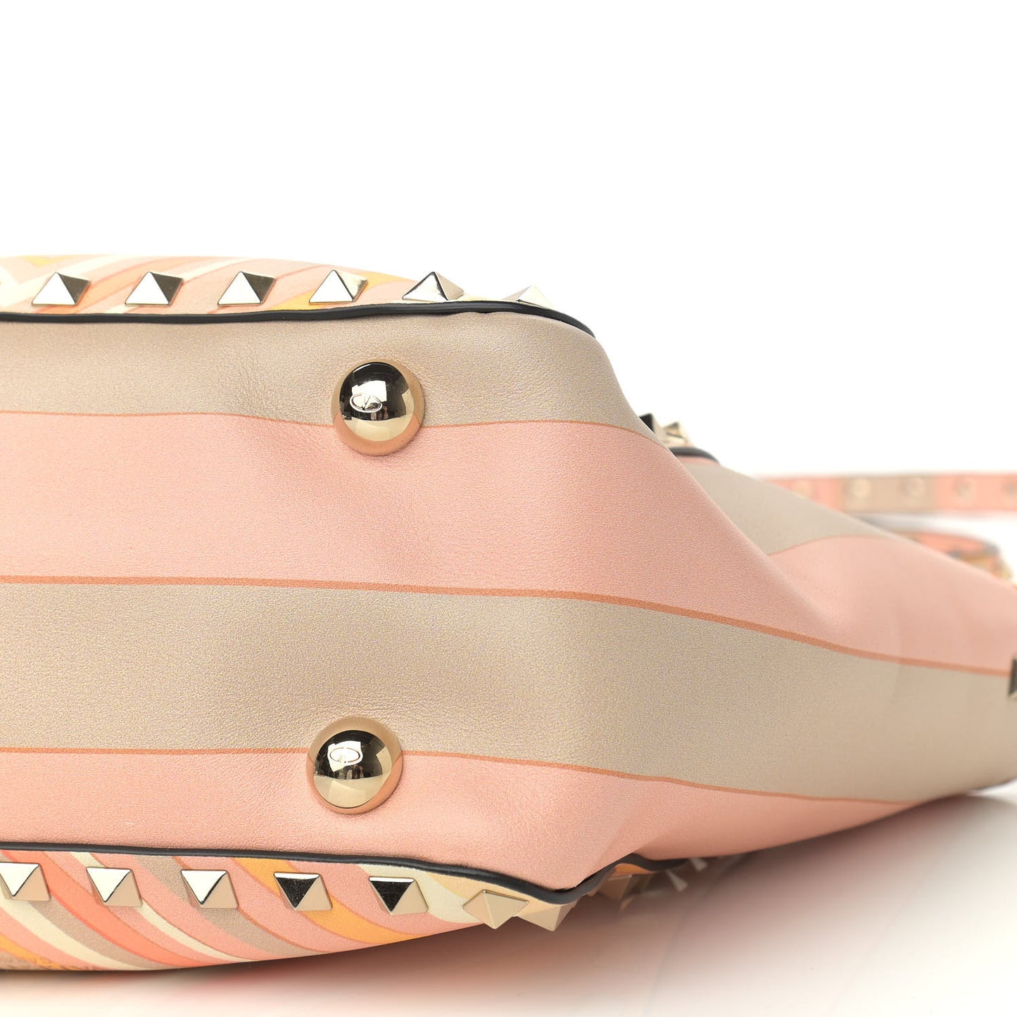 Vitello Native Couture 1975 Mini Rockstud Tote Mandarin Sorbet