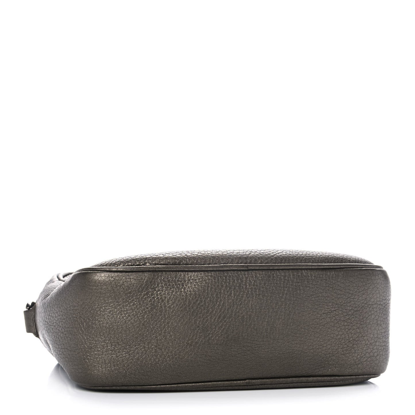 Metallic Pebbled Calfskin Small Soho Disco Bag Sasso