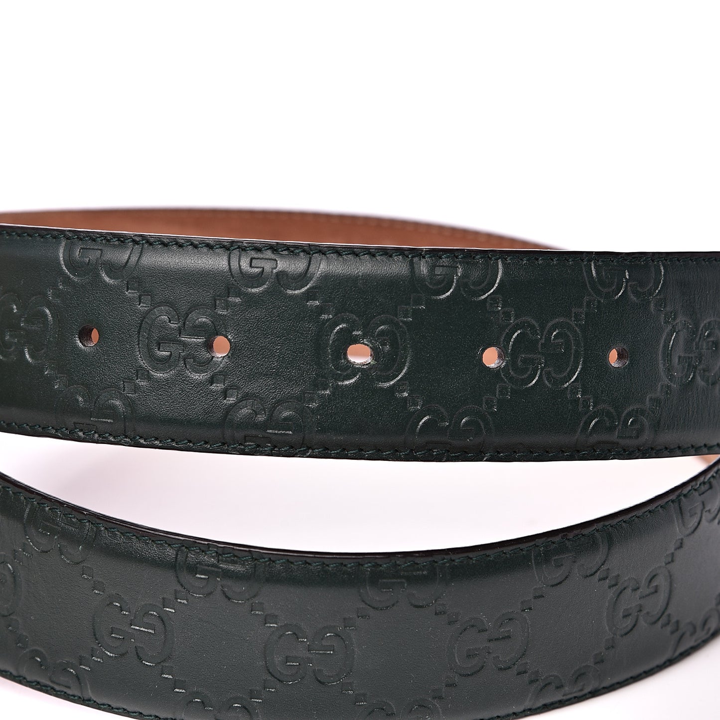Guccissima Signature Interlocking G 40mm Belt 80 32 Verde