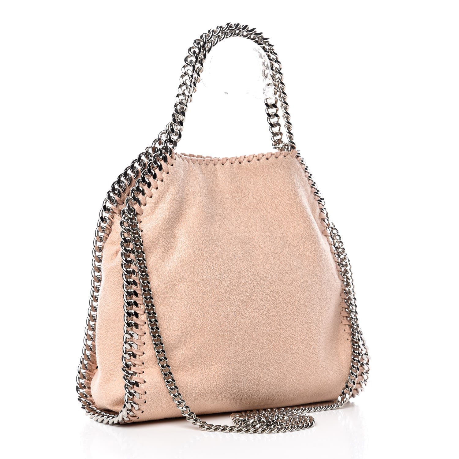 Stella McCartney Shaggy Deer Crystal Embellished Mini Falabella Tote Powder 4 of 10