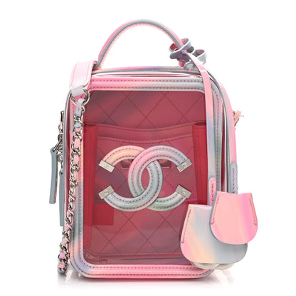 Chanel PVC Patent Calfskin Patent Lambskin Vertical Vanity Case Pink 1 of 11