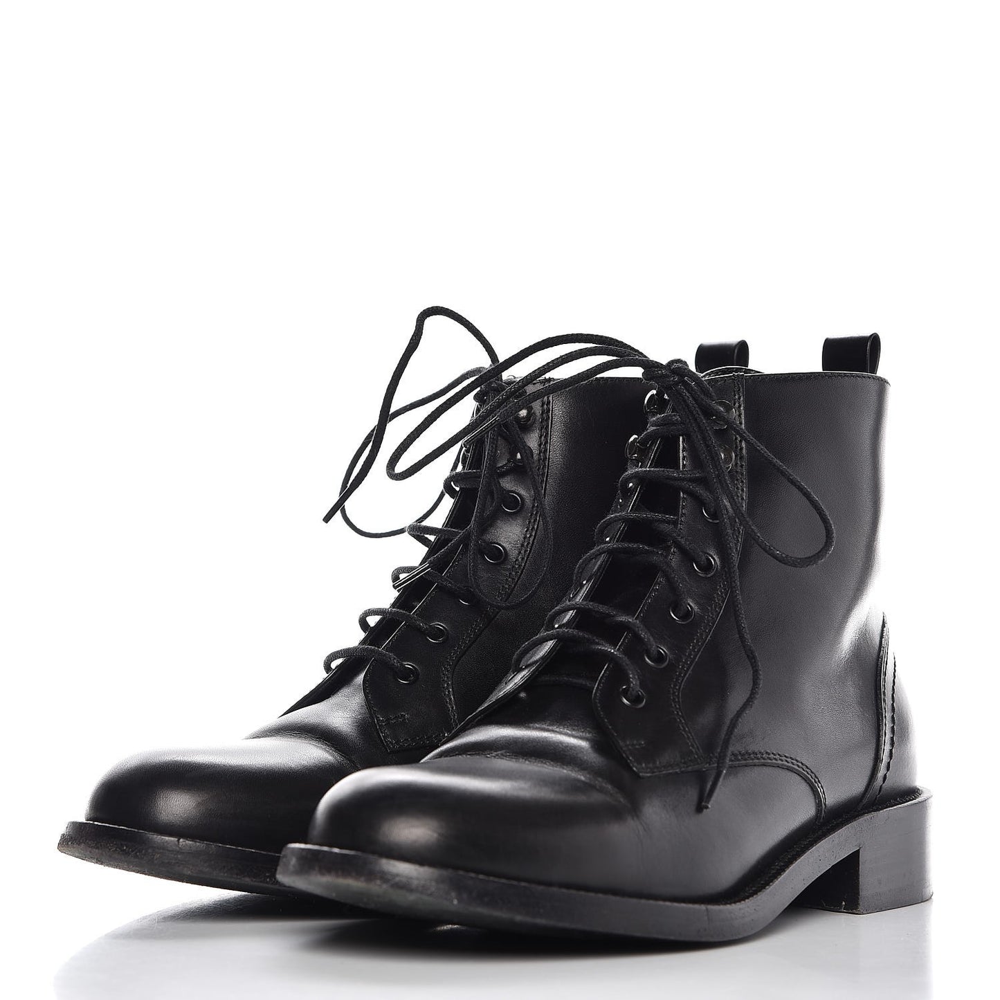Smooth Calfskin Ankle Boots 37 Black