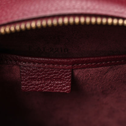 Celine Drummed Calfskin Nano Luggage Burgundy 6 of 10