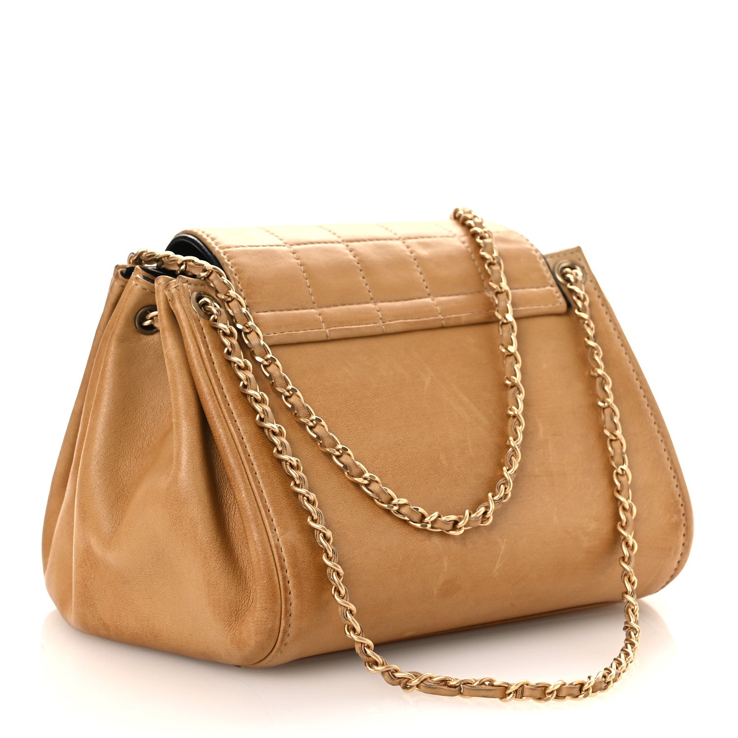 Chanel Lambskin Chocolate Bar Accordion Reissue Flap Beige 1823048