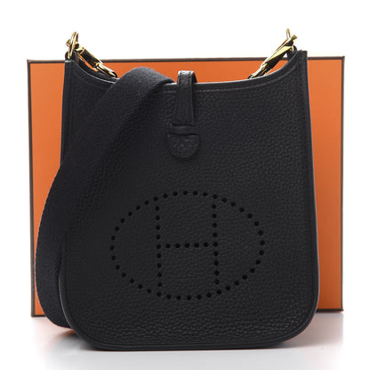 Hermes Taurillon Clemence Evelyne TPM Black 10 of 10