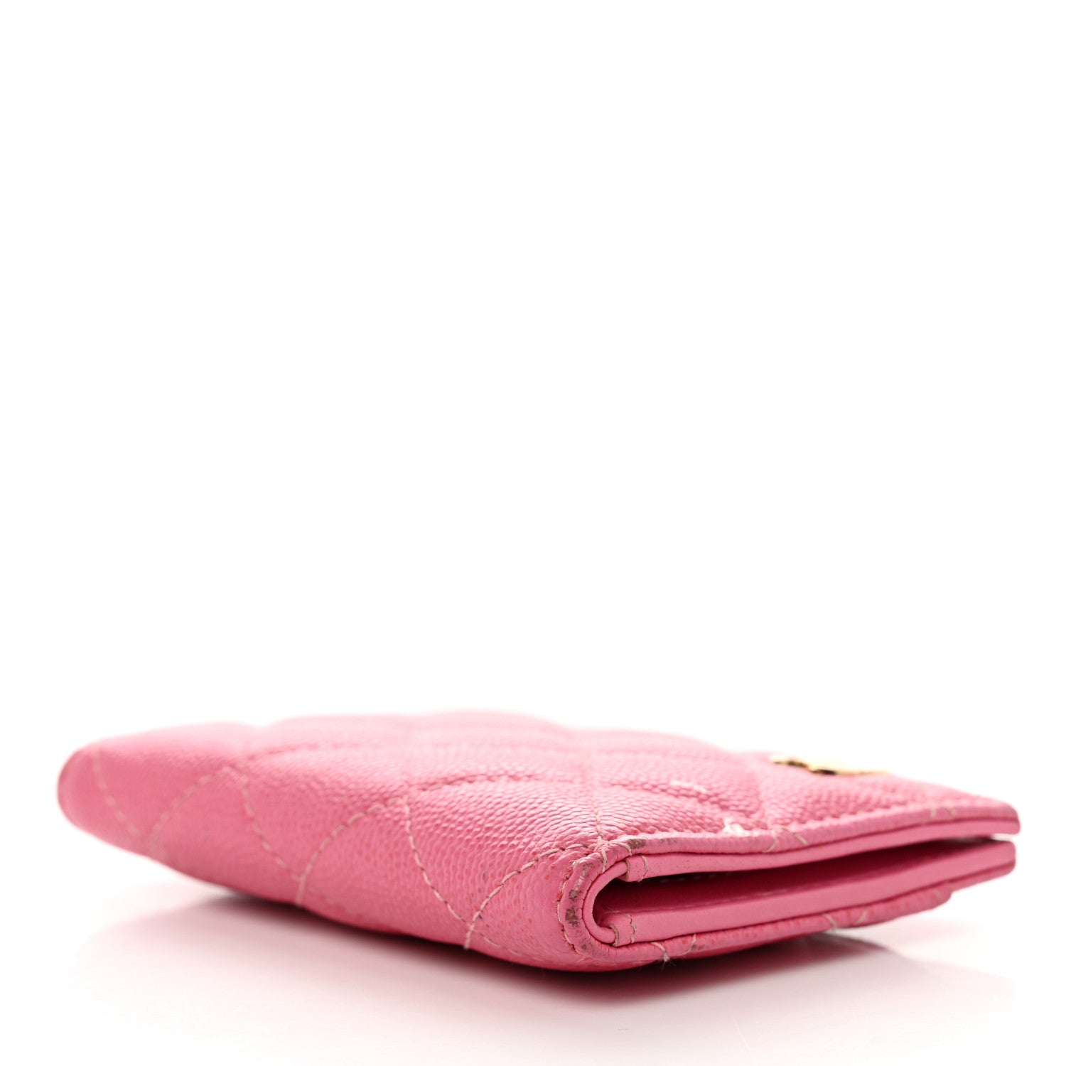 Chanel Caviar Quilted Card Holder Wallet Pink 4 of 12