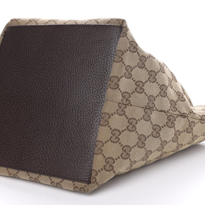 Gucci GG Monogram Medium Web Handle Bucket Tote Dark Brown 8 of 12