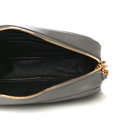 Saint Laurent Grain De Poudre Matelasse Monogram Mini Lou Camera Bag Fog 4 of 9