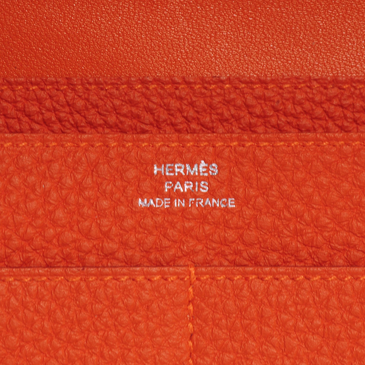 Hermes Togo Dogon Combined Wallet Orange 7 of 8