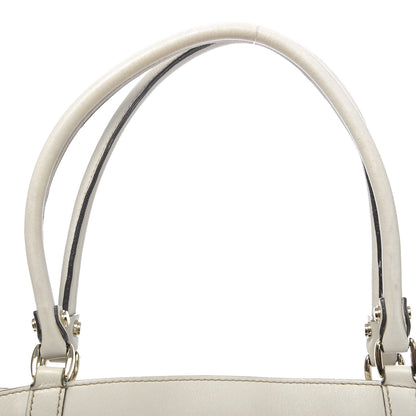 Gucci Monogram Medium D Gold Tote Bag White 10 of 14
