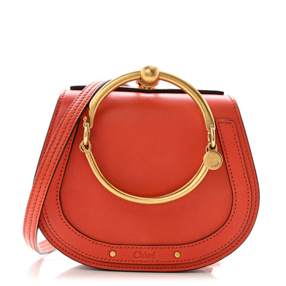 Chloe Calfskin Suede Small Nile Bracelet Bag Sepia Red 1 of 12